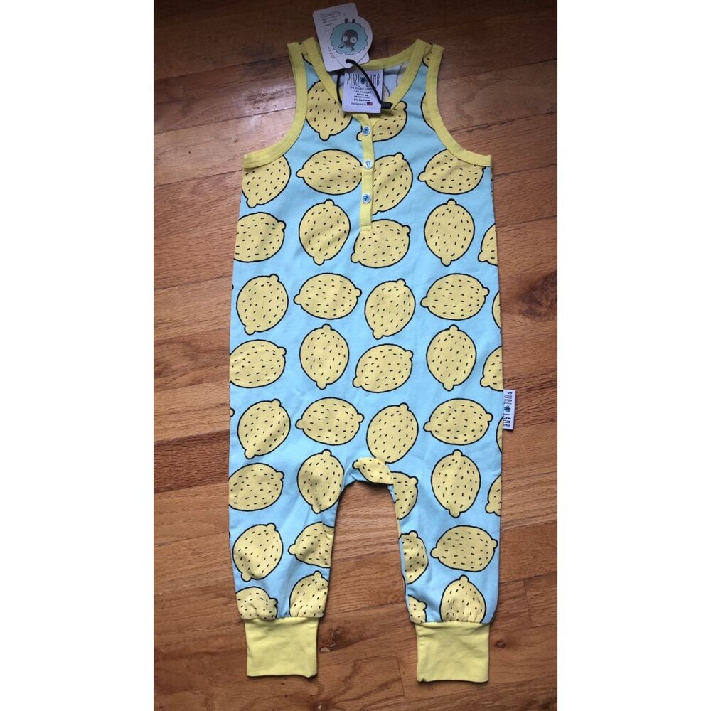 🆕Purl Lamb 12-18M Lemon Romper Sleeveless Jumpsuit